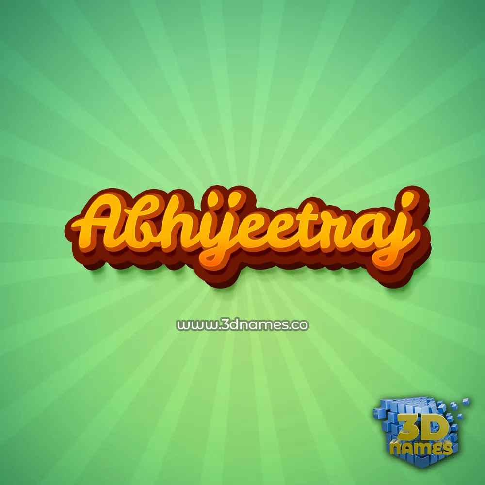 abhijeetraj in Green Rays style - 3D name wallpaper
