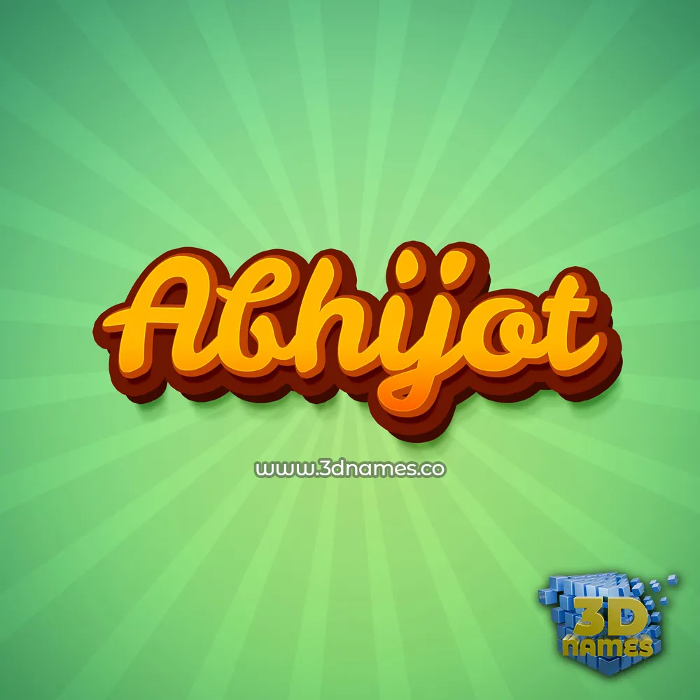 abhijot in Green Rays style - 3D name wallpaper