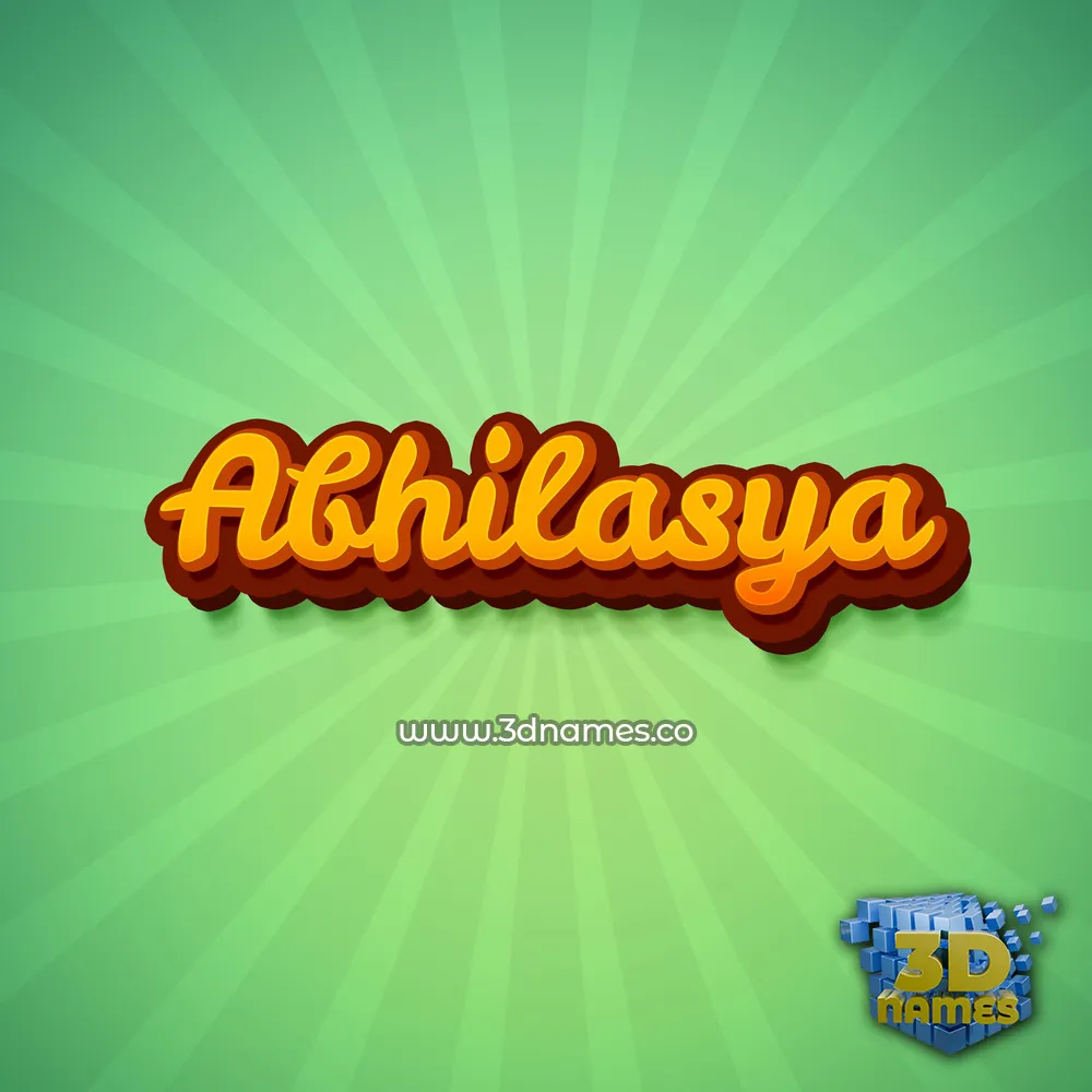 abhilasya in Green Rays style - 3D name wallpaper