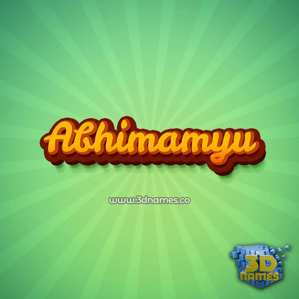 abhimamyu in Green Rays style - 3D name wallpaper