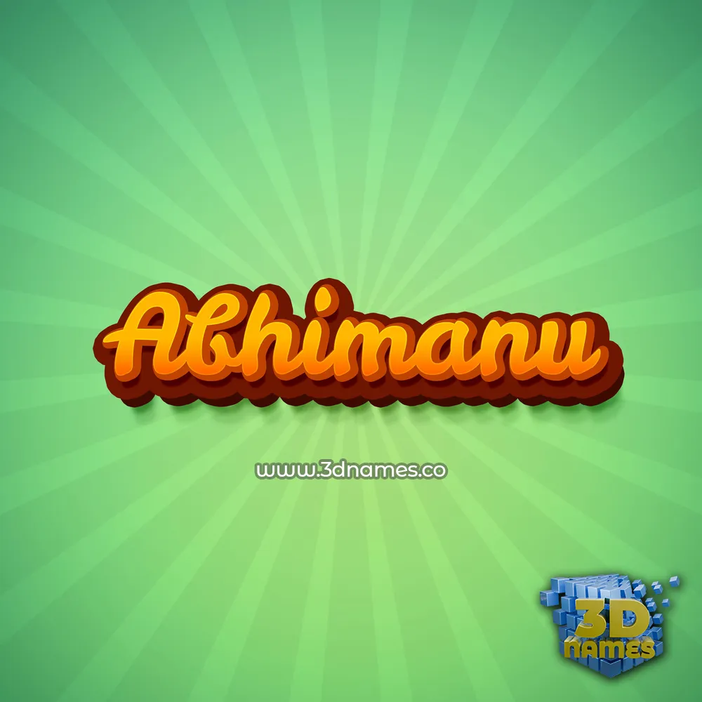 abhimanu in Green Rays style - 3D name wallpaper