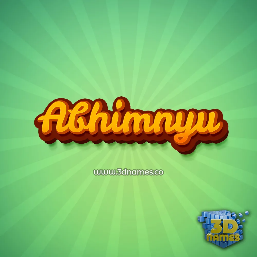 abhimnyu in Green Rays style - 3D name wallpaper