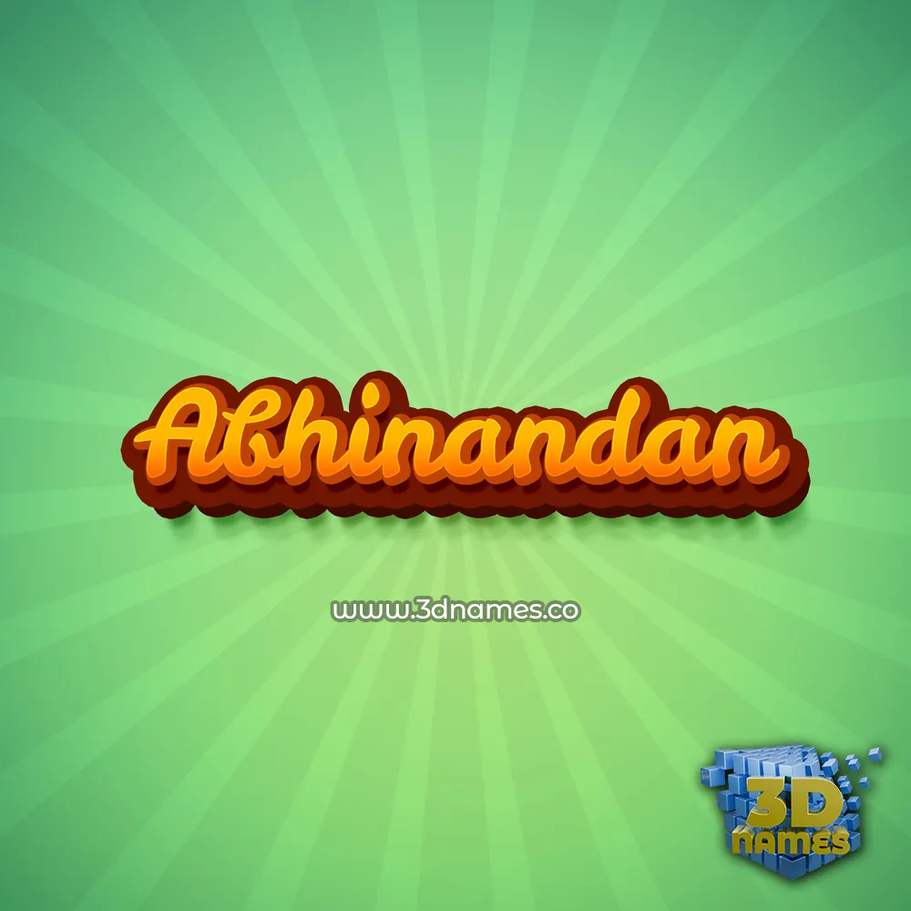 abhinandan in Green Rays style - 3D name wallpaper
