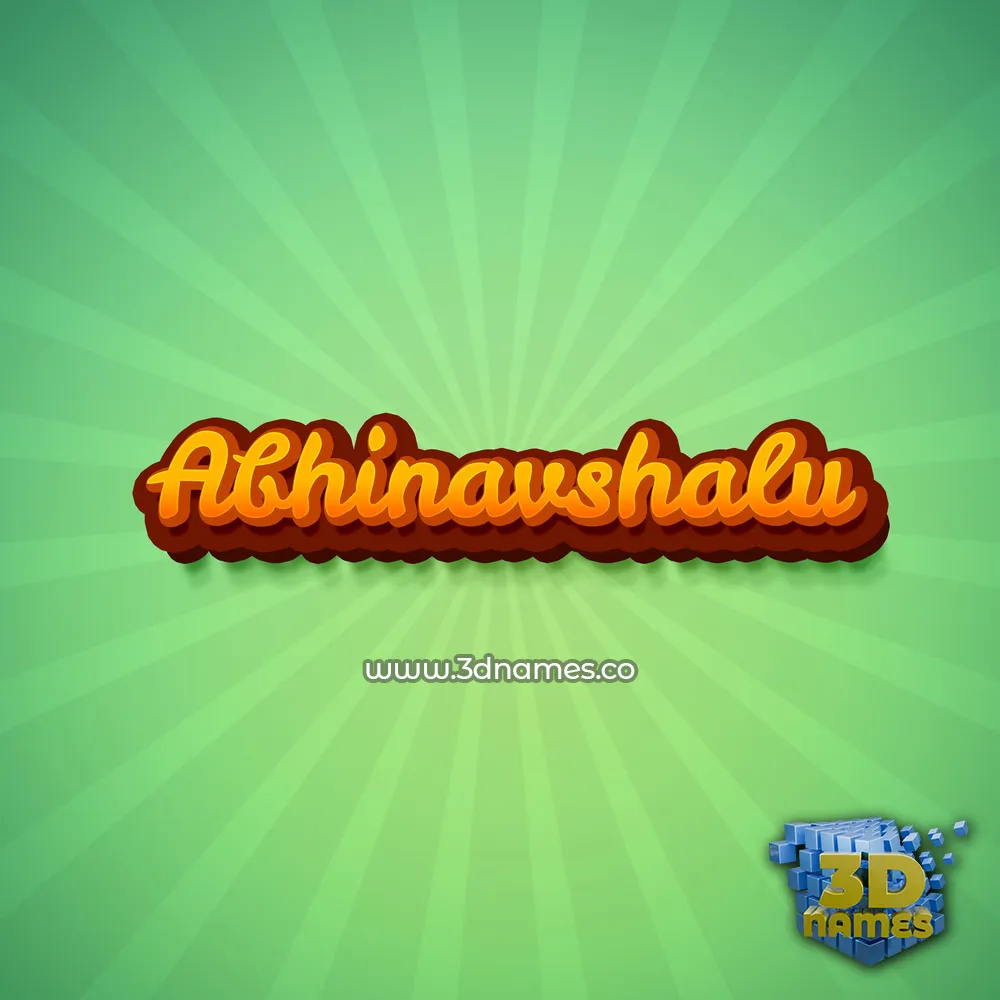 abhinavshalu in Green Rays style - 3D name wallpaper