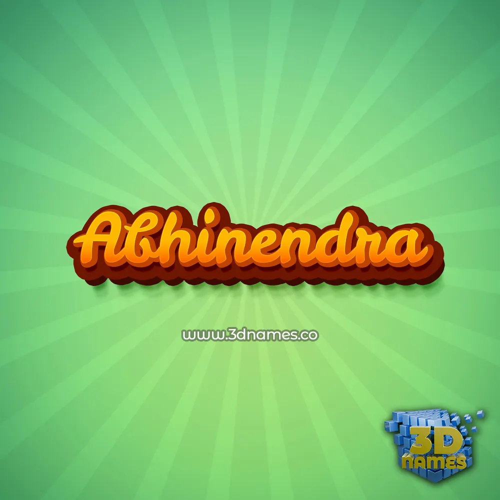 abhinendra in Green Rays style - 3D name wallpaper