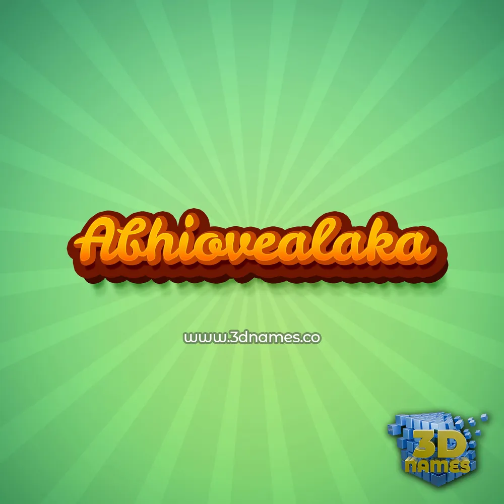 abhiovealaka in Green Rays style - 3D name wallpaper