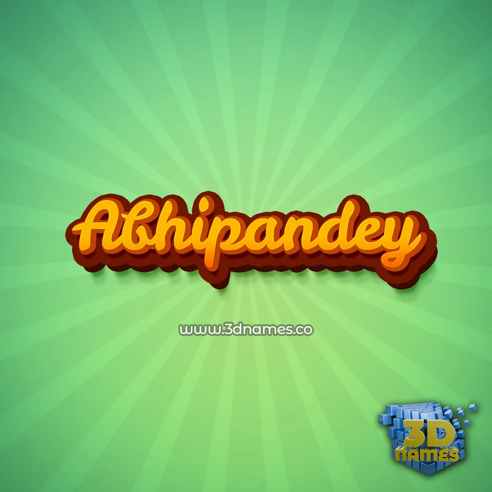 abhipandey in Green Rays style - 3D name wallpaper