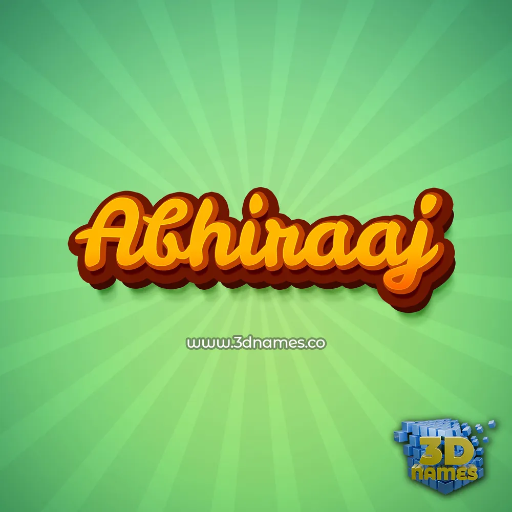 abhiraaj in Green Rays style - 3D name wallpaper