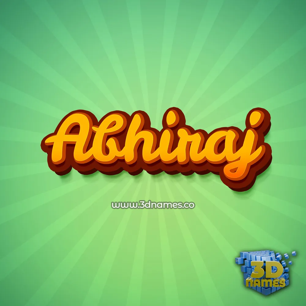 abhiraj in Green Rays style - 3D name wallpaper