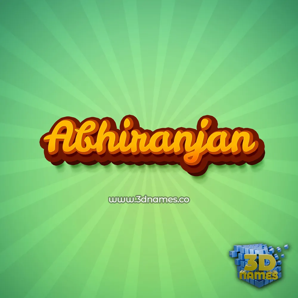 abhiranjan in Green Rays style - 3D name wallpaper