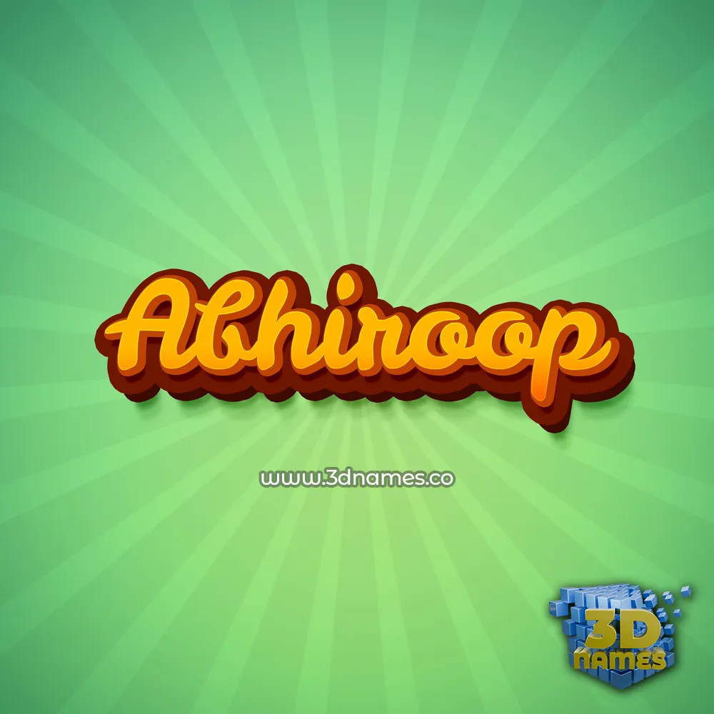 abhiroop in Green Rays style - 3D name wallpaper