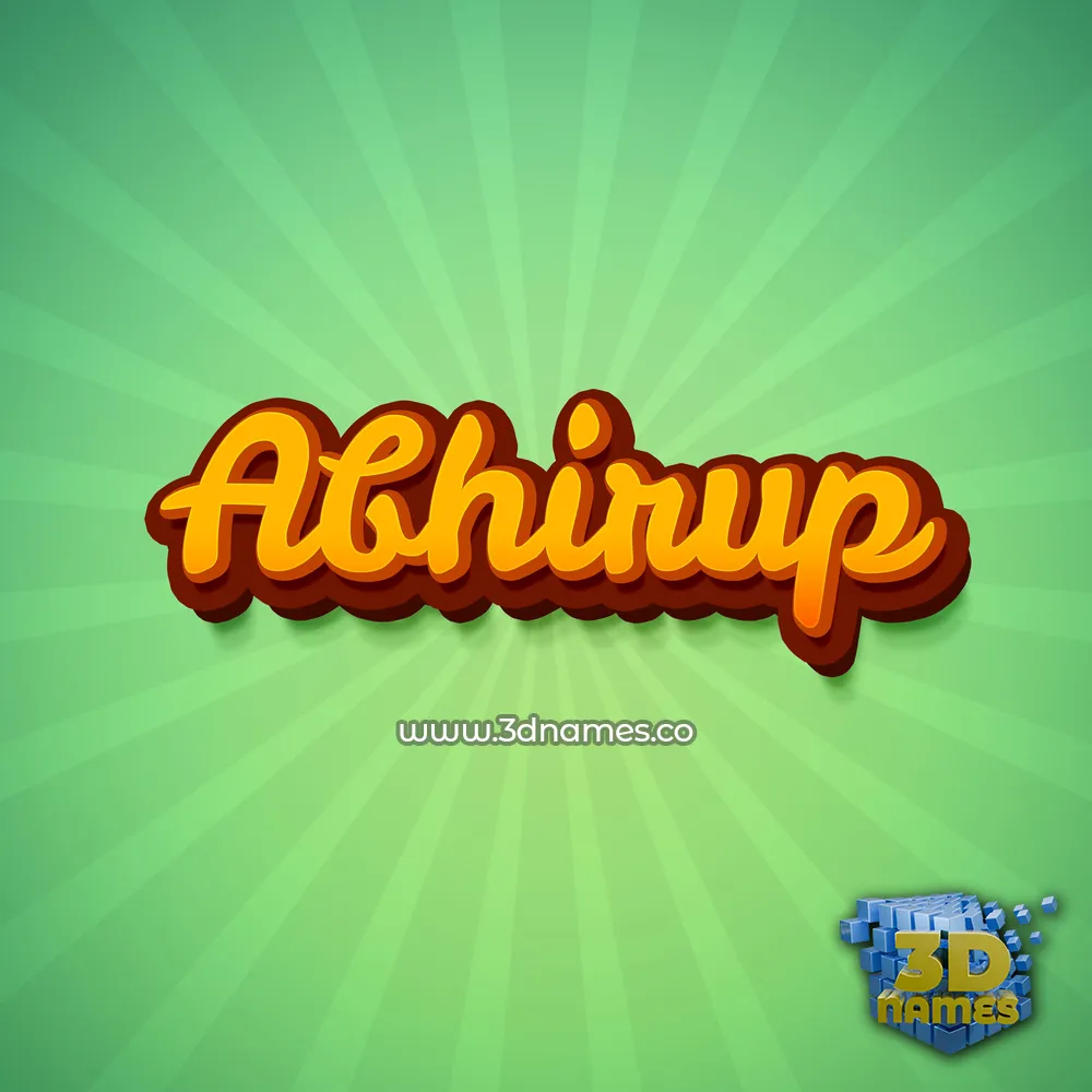 abhirup in Green Rays style - 3D name wallpaper