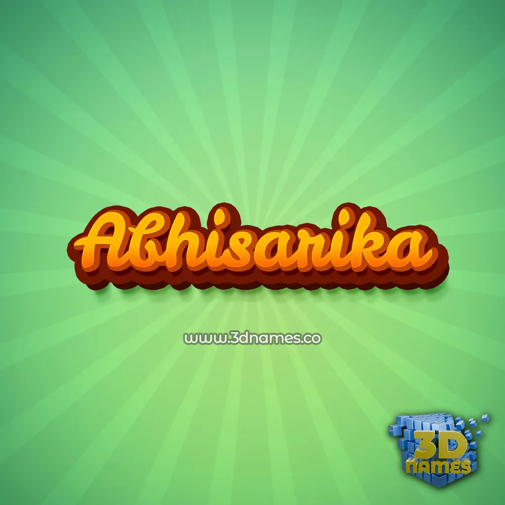 abhisarika in Green Rays style - 3D name wallpaper
