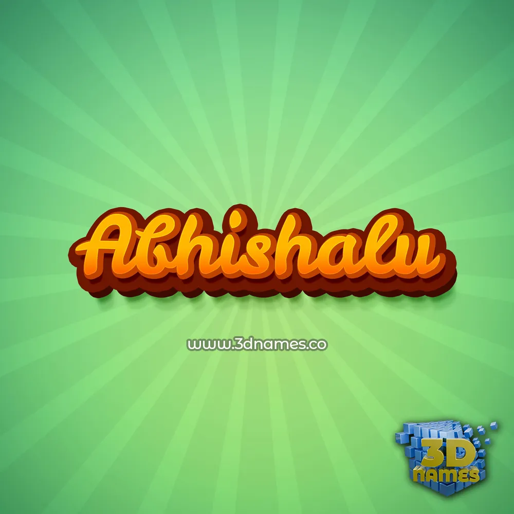 abhishalu in Green Rays style - 3D name wallpaper