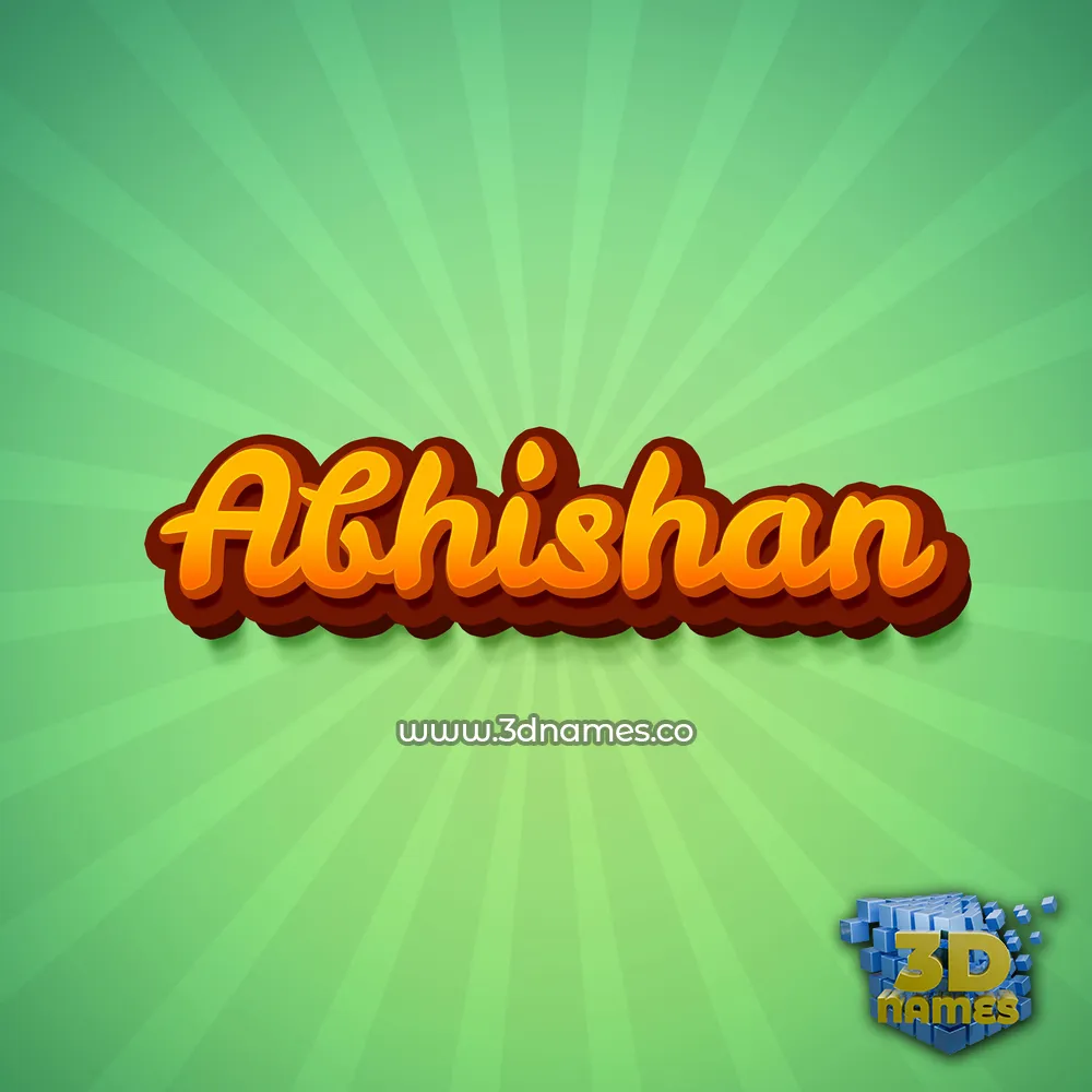 abhishan in Green Rays style - 3D name wallpaper