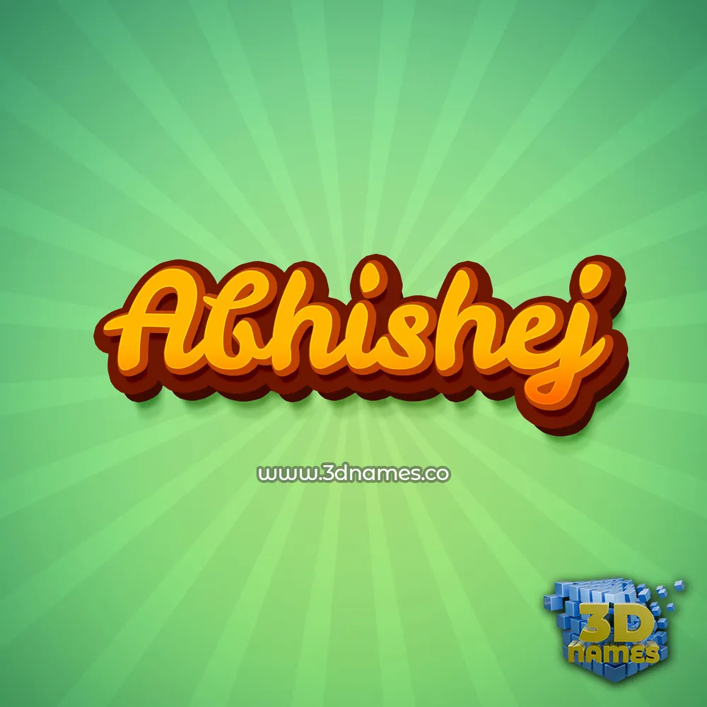 abhishej in Green Rays style - 3D name wallpaper