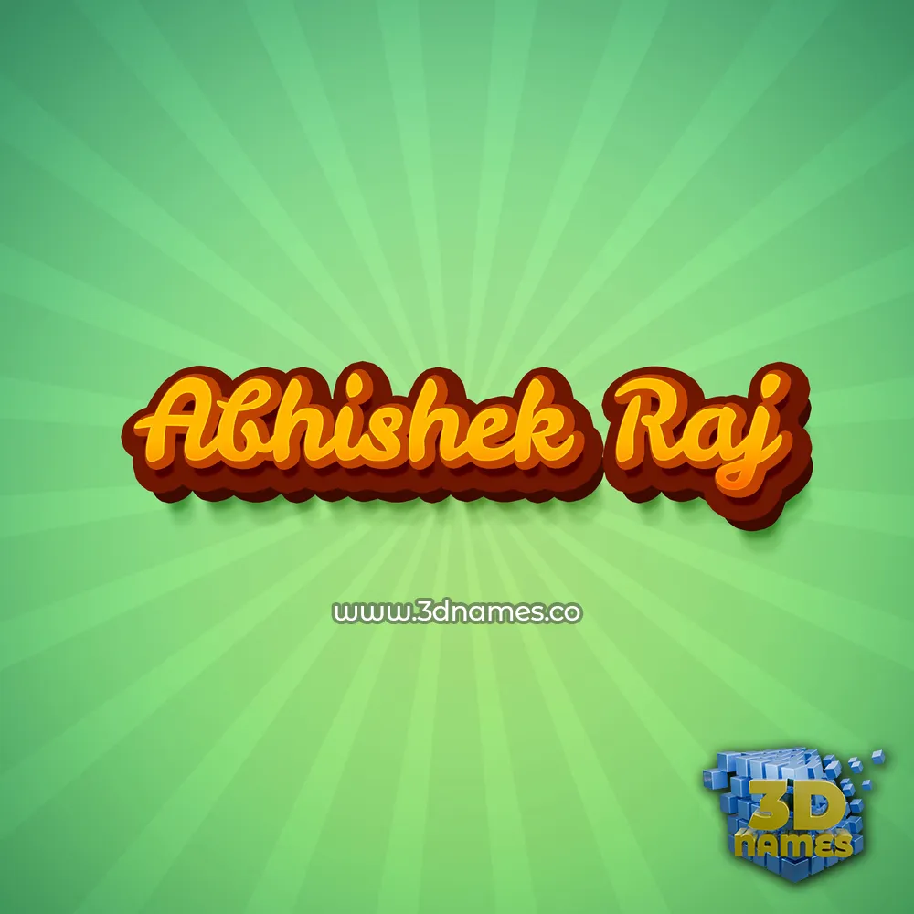 abhishek raj in Green Rays style - 3D name wallpaper