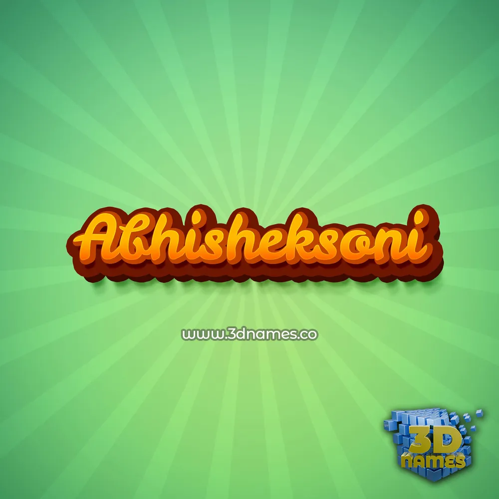 abhisheksoni in Green Rays style - 3D name wallpaper