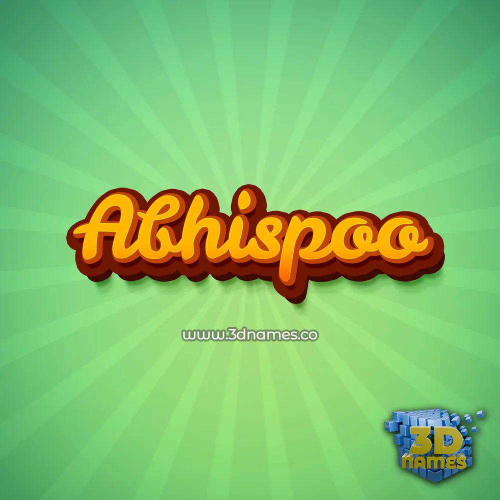 abhispoo in Green Rays style - 3D name wallpaper