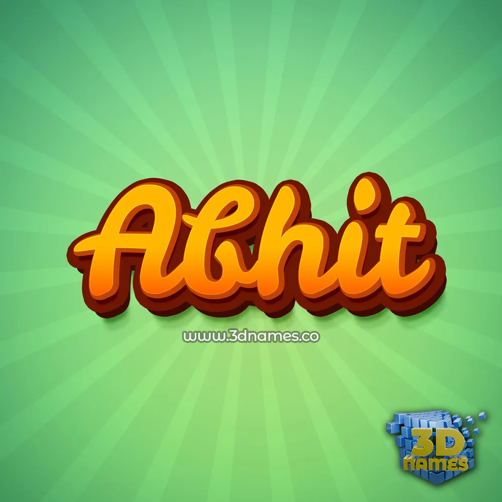 abhit in Green Rays style - 3D name wallpaper