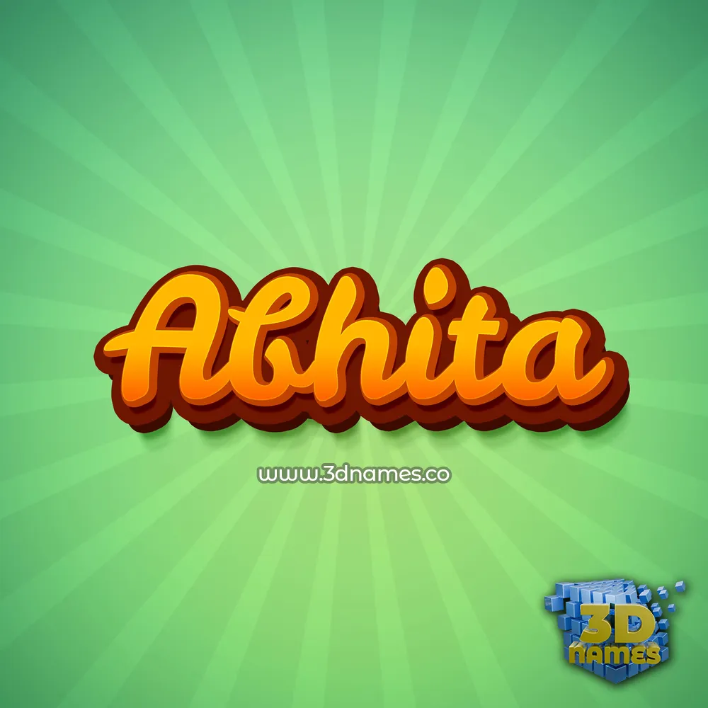 abhita in Green Rays style - 3D name wallpaper