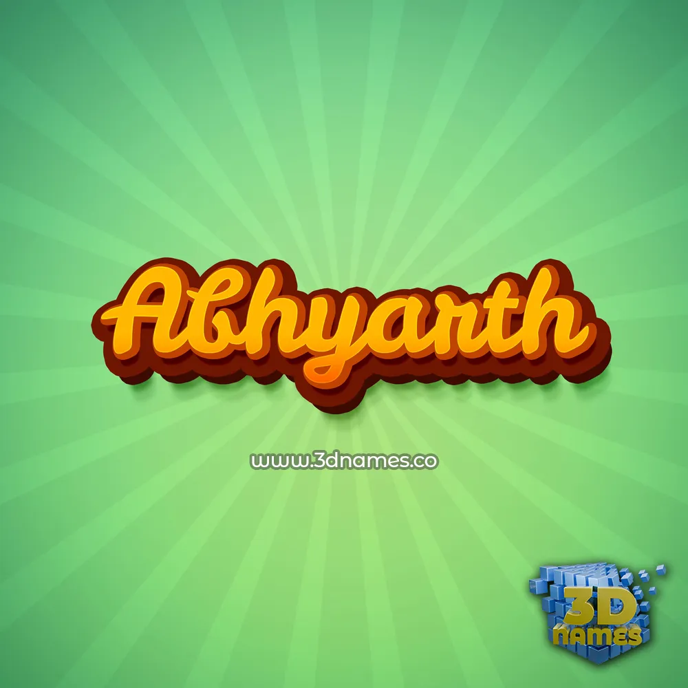 abhyarth in Green Rays style - 3D name wallpaper