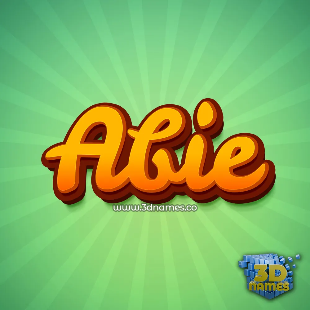 abie in Green Rays style - 3D name wallpaper