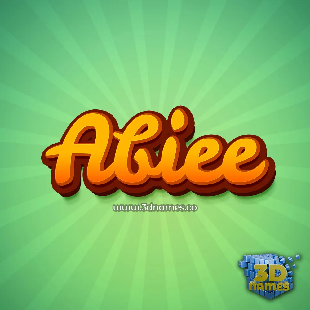 abiee in Green Rays style - 3D name wallpaper