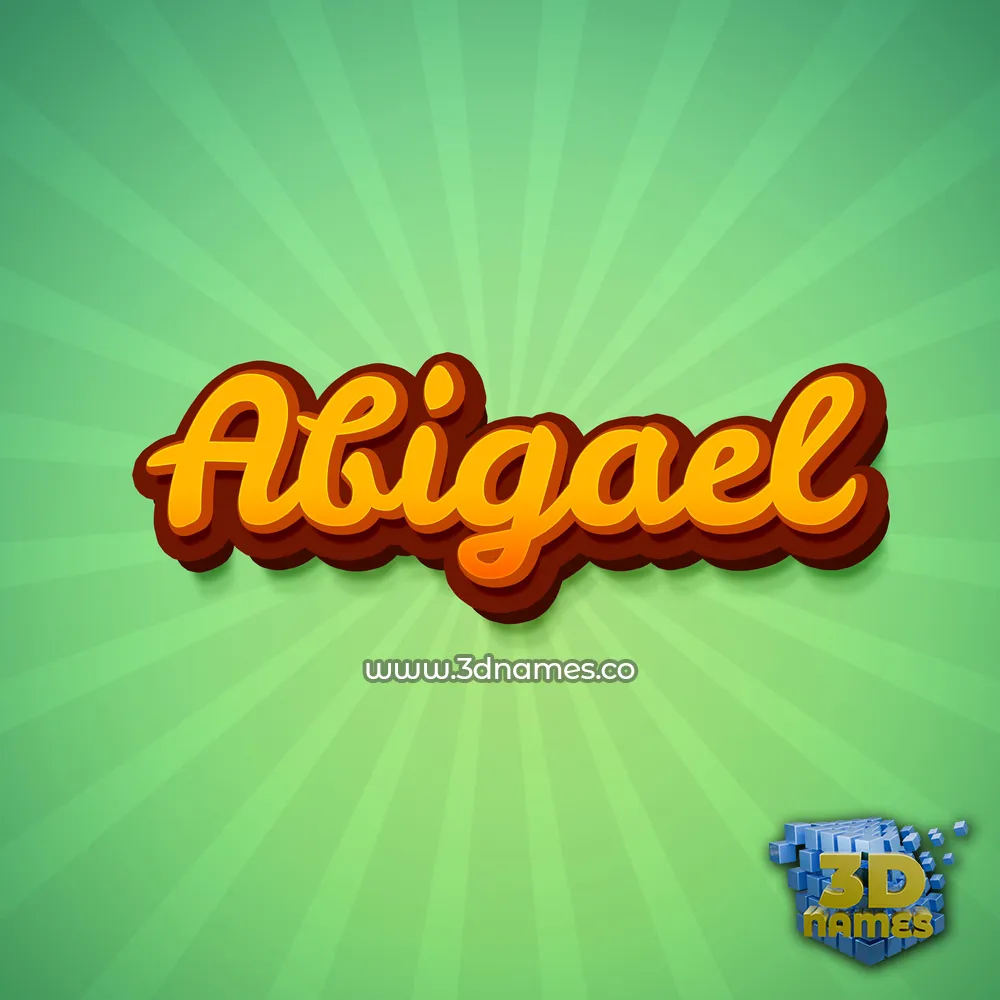abigael in Green Rays style - 3D name wallpaper