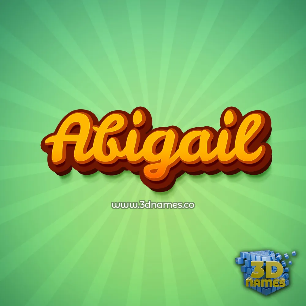 abigail in Green Rays style - 3D name wallpaper