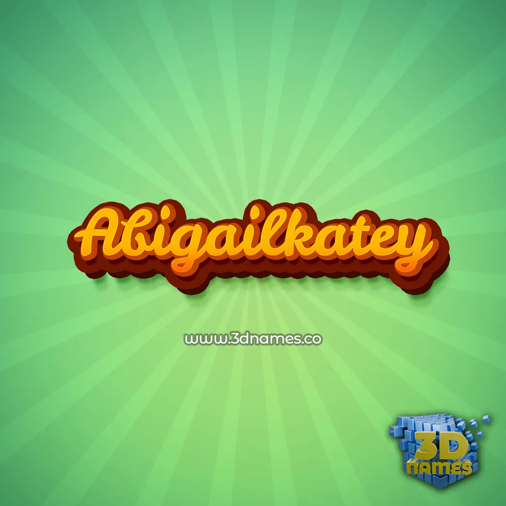 abigailkatey in Green Rays style - 3D name wallpaper