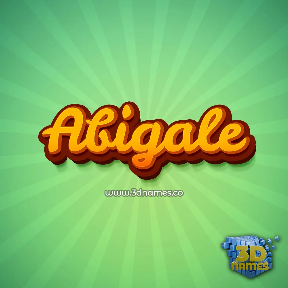 abigale in Green Rays style - 3D name wallpaper