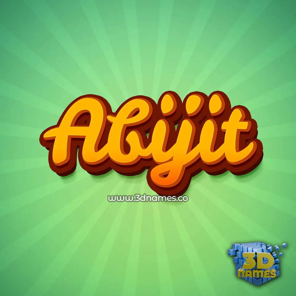abijit in Green Rays style - 3D name wallpaper