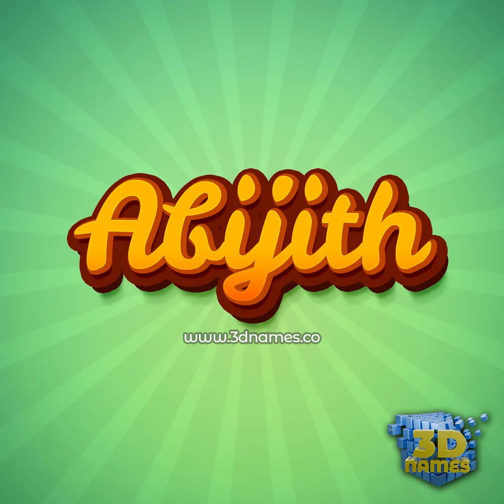abijith in Green Rays style - 3D name wallpaper