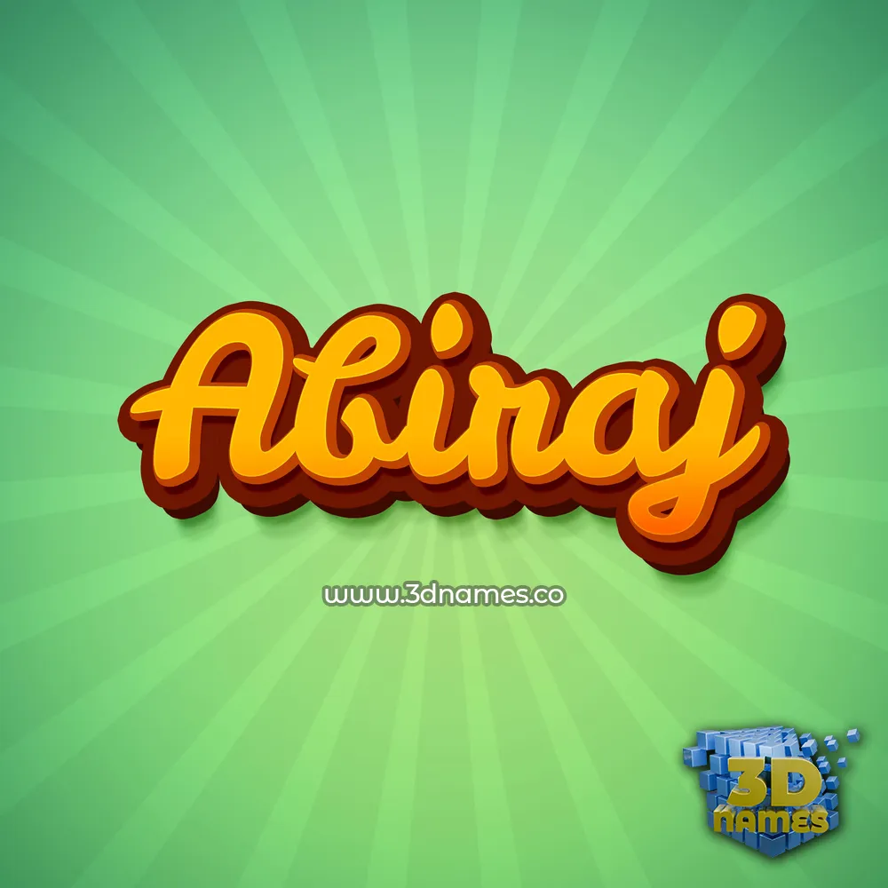 abiraj in Green Rays style - 3D name wallpaper