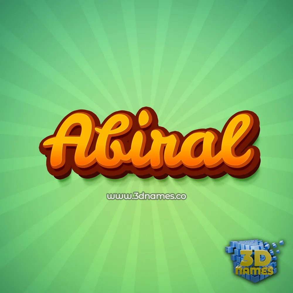 abiral in Green Rays style - 3D name wallpaper