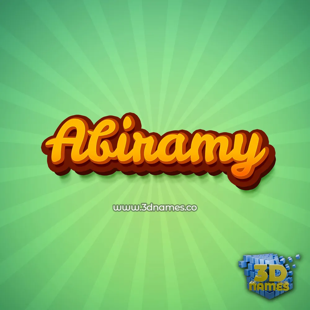 abiramy in Green Rays style - 3D name wallpaper