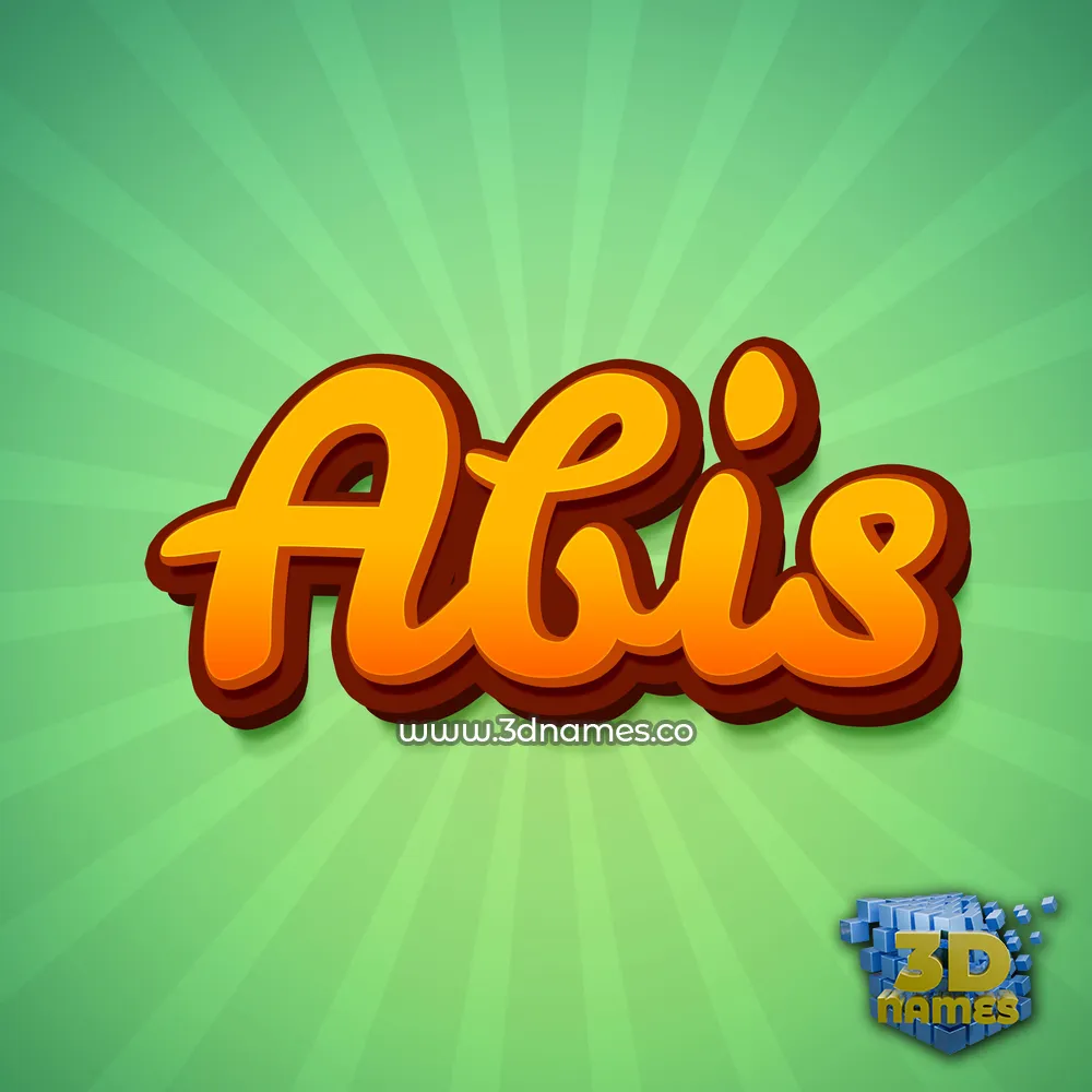 abis in Green Rays style - 3D name wallpaper