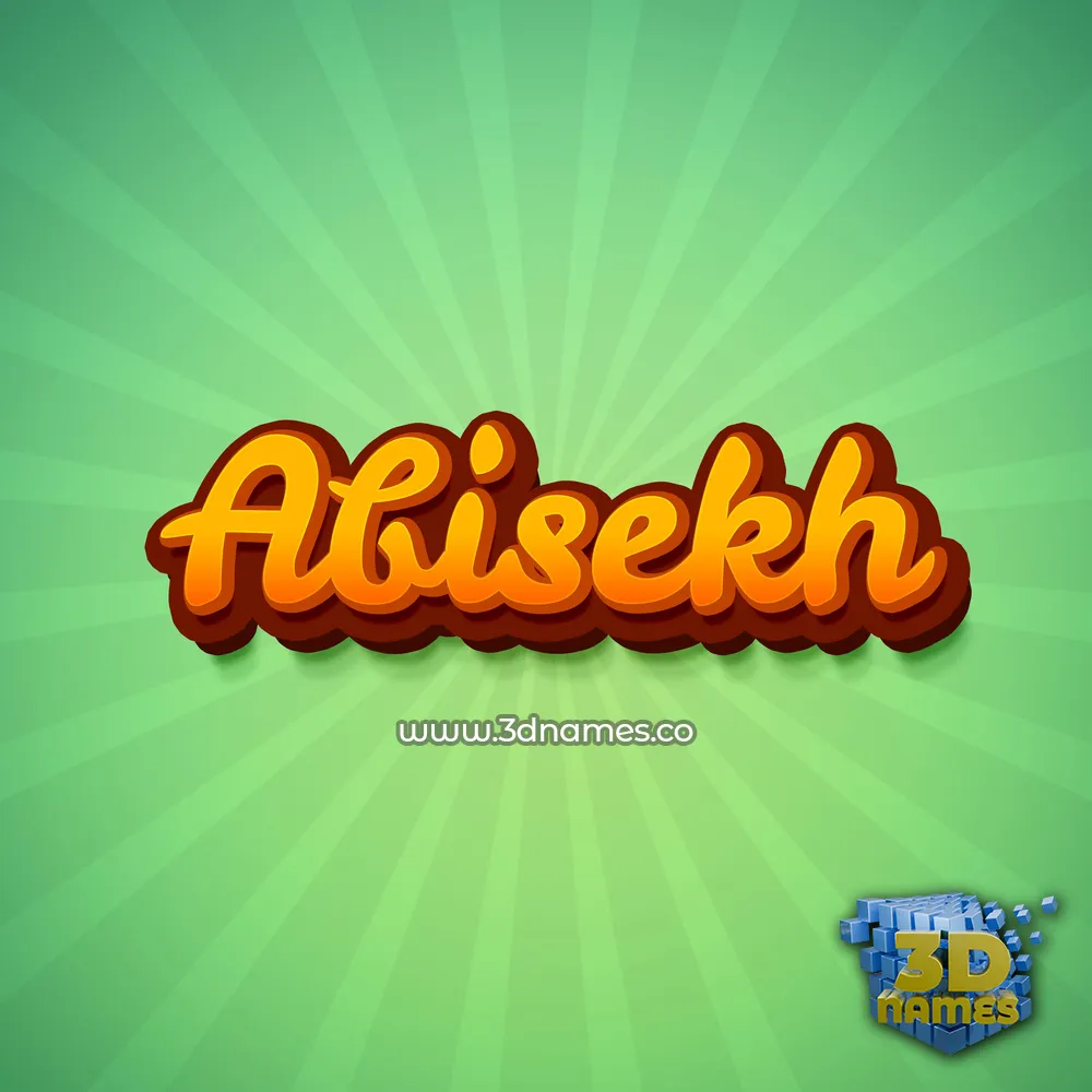 abisekh in Green Rays style - 3D name wallpaper