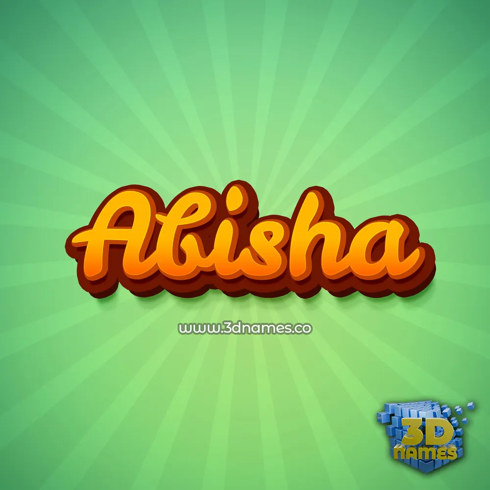abisha in Green Rays style - 3D name wallpaper