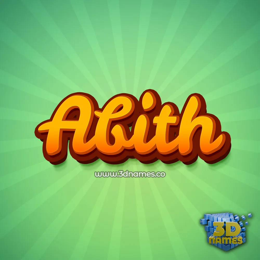 abith in Green Rays style - 3D name wallpaper