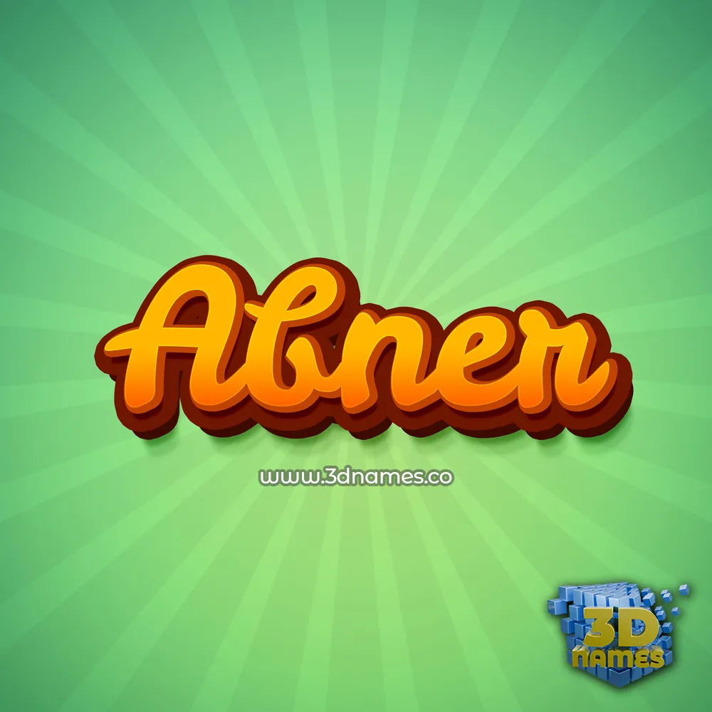 abner in Green Rays style - 3D name wallpaper