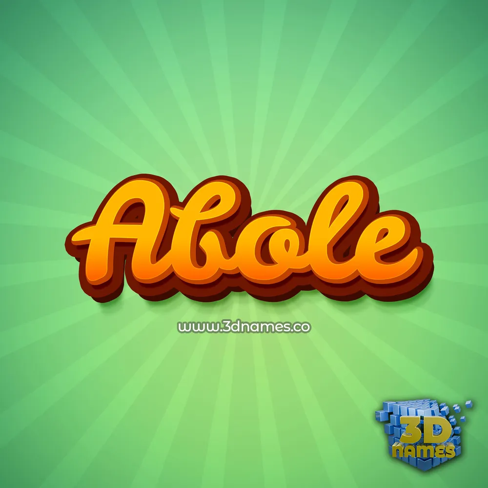 abole in Green Rays style - 3D name wallpaper