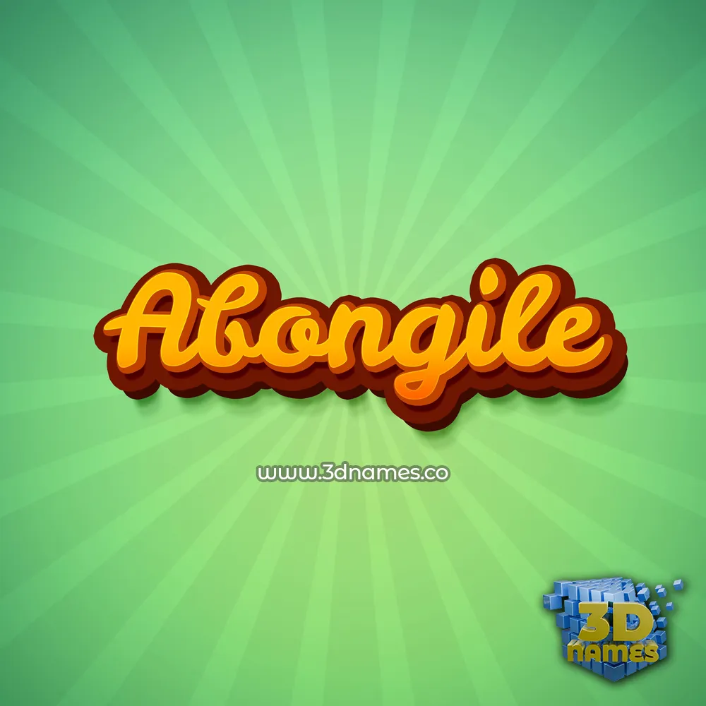 abongile in Green Rays style - 3D name wallpaper