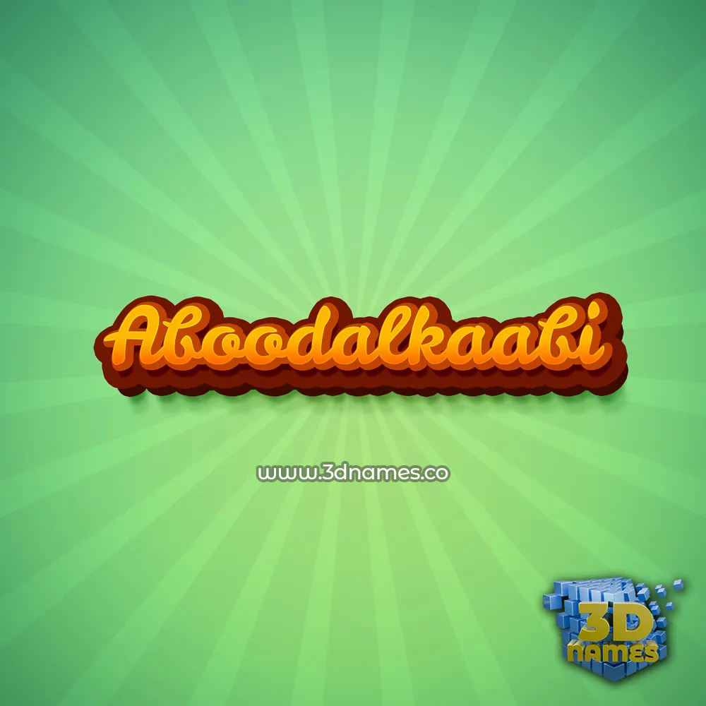 aboodalkaabi in Green Rays style - 3D name wallpaper