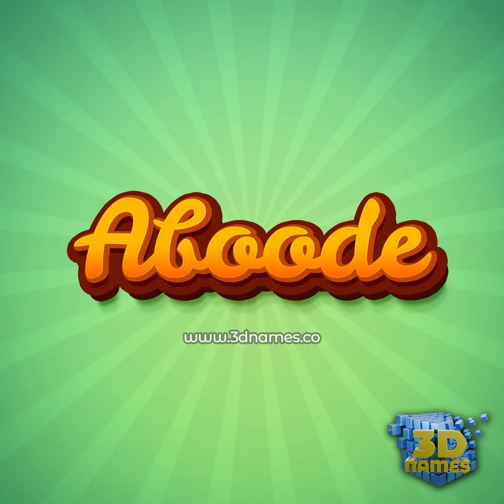 aboode in Green Rays style - 3D name wallpaper