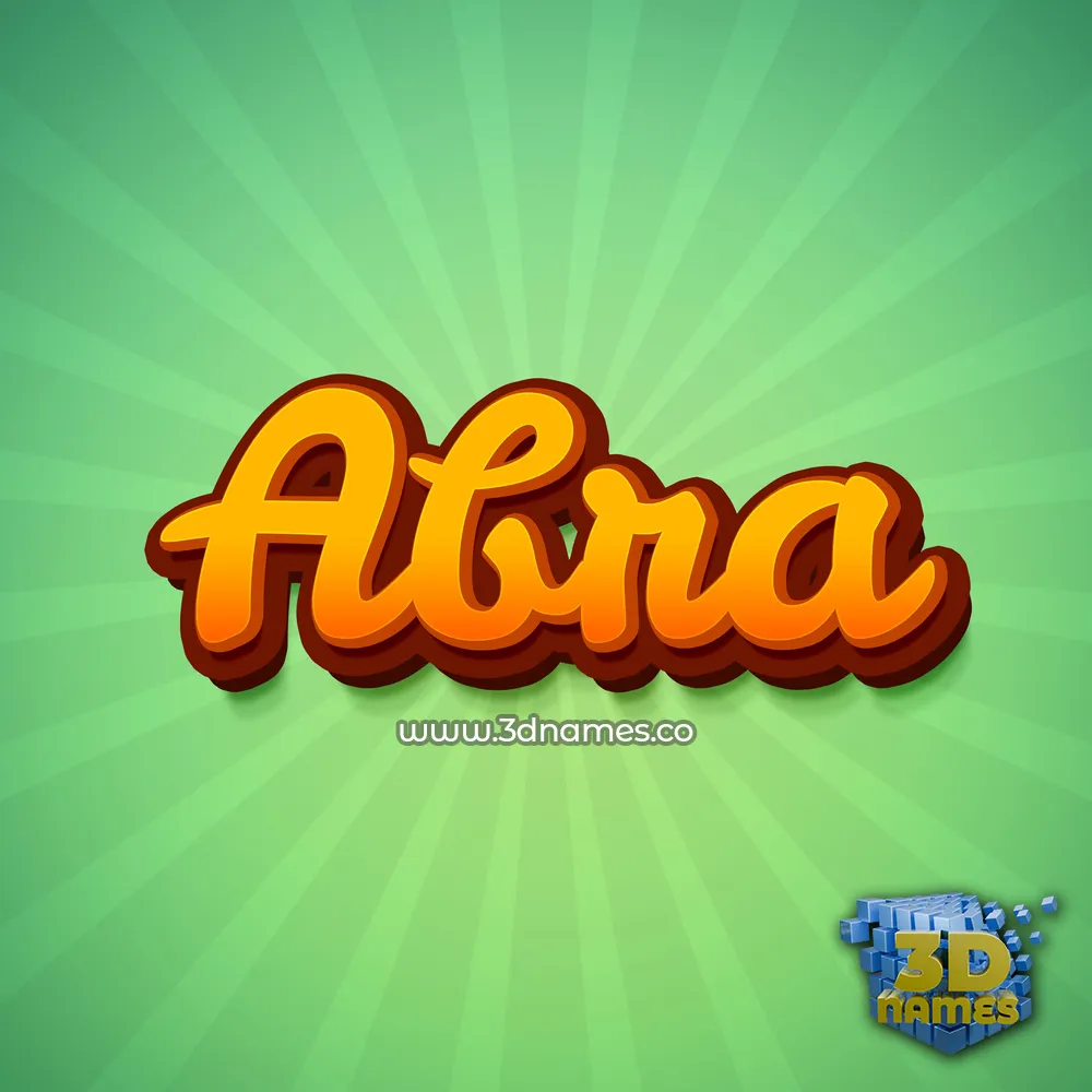 abra in Green Rays style - 3D name wallpaper