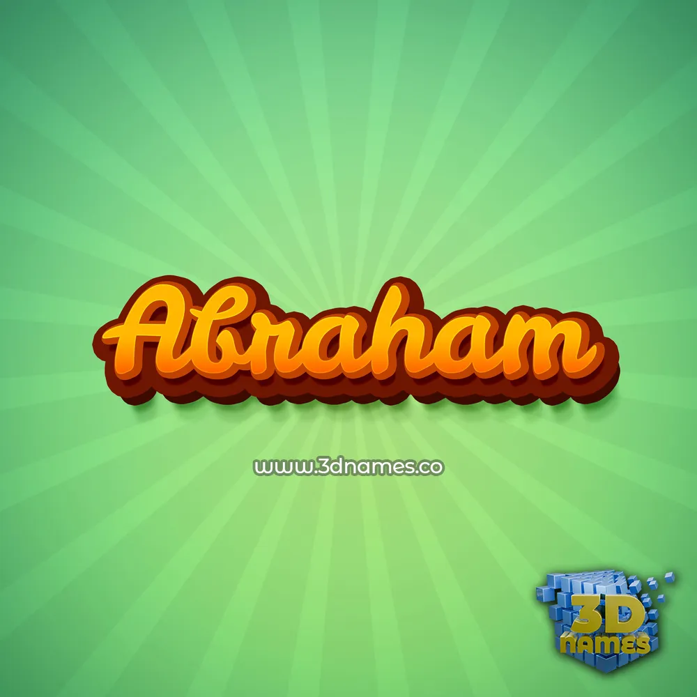 abraham in Green Rays style - 3D name wallpaper