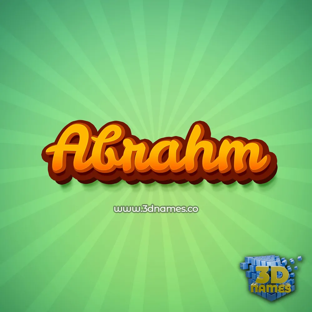 abrahm in Green Rays style - 3D name wallpaper