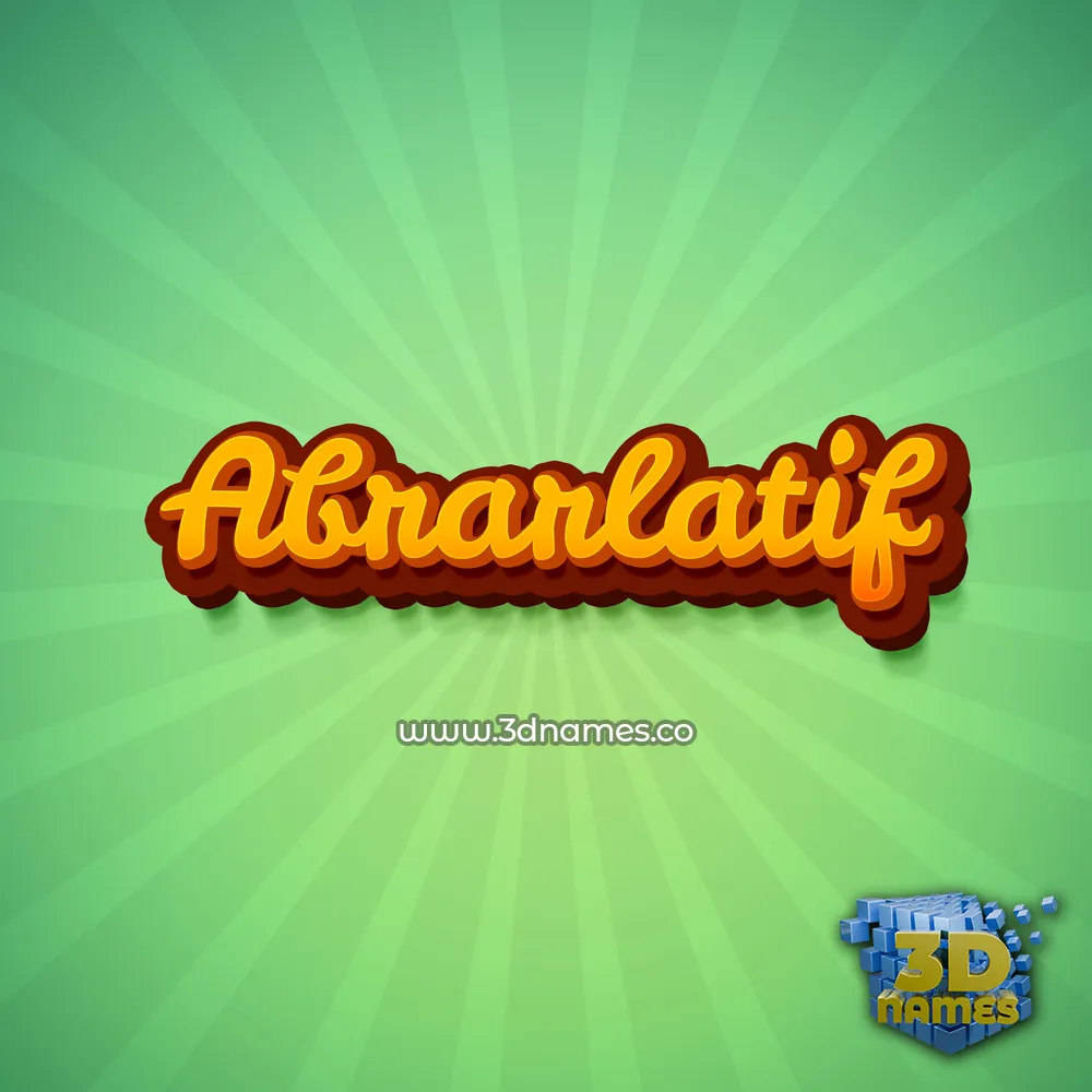 abrarlatif in Green Rays style - 3D name wallpaper